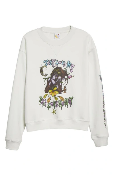 Shop Sky High Farm Workwear X Will Sheldon Gender Inclusive Graphic Sweatshirt In Light Grey