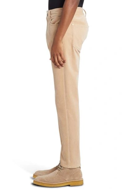 Shop Agnona Tapered Stretch Corduroy Pants In Buttermilk