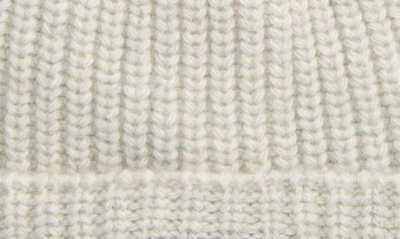 Shop Stone Island Logo Patch Knit Beanie In Melange Grey