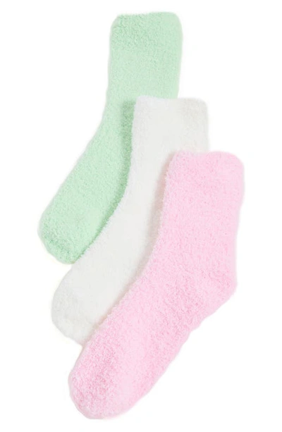 Shop Stems 3-pack Lounge Ankle Socks In Mint/ Pink/ Ivory