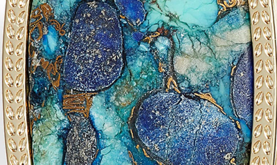 Shop Kendra Scott Elle Filigree Drop Earrings In Gold Bronze Veined Turquoise