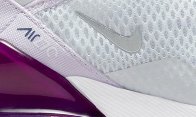 Shop Nike Kids' Air Max 270 Sneaker In Pure Platinum/ Metallic Silver