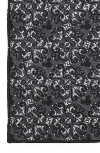 Cufflinks, Inc X Disney Mickey Mouse Damask Tile Silk Pocket Square In Gray