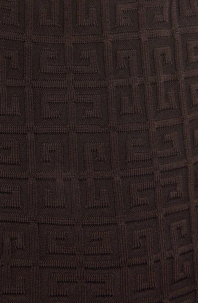 Shop Givenchy 4g Logo Jacquard Skirt In Chocolate