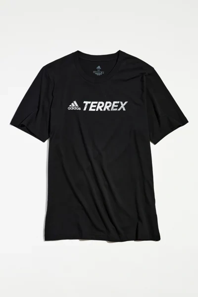 Shop Adidas Originals Terrex Logo Tee In Black