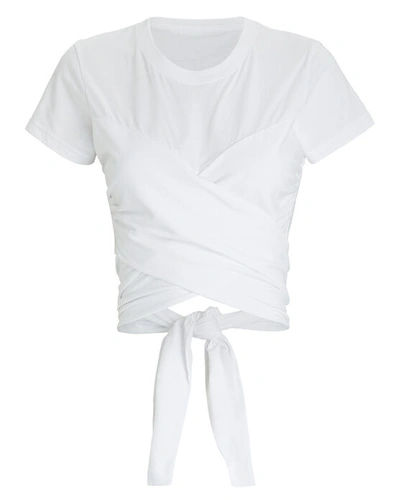Shop Luel Studio Paulina Tie-back Top In White