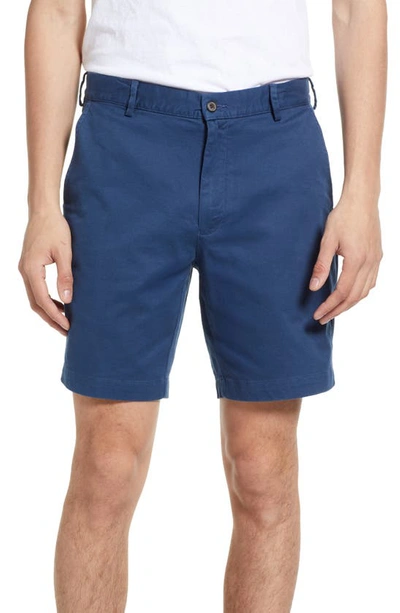 Shop Peter Millar Pilot Stretch Twill Shorts In Washed Navy