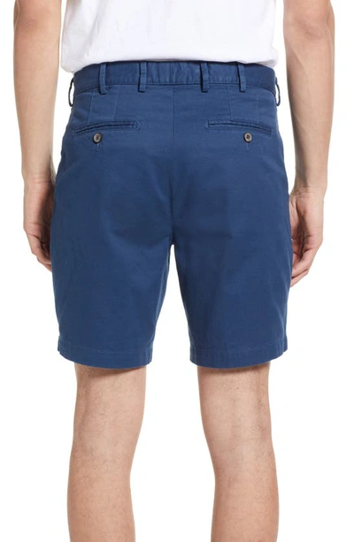 Shop Peter Millar Pilot Stretch Twill Shorts In Washed Navy