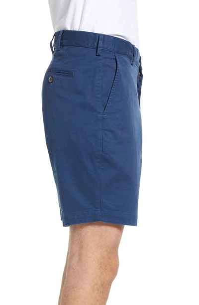 Shop Peter Millar Pilot Stretch Twill Shorts In Washed Navy