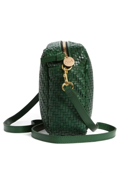 Shop Clare V Marisol Crossbody Bag In Evergreen Woven
