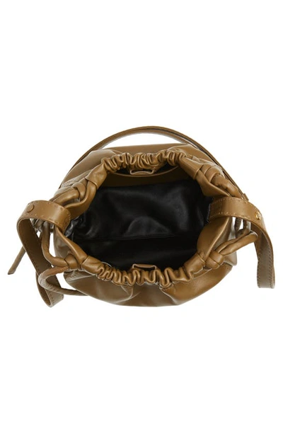 Shop Proenza Schouler Drawsting Pouch Leather Crossbody Bag In Truffle