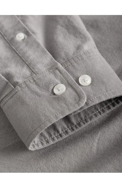 Shop Les Deux Kristian Stretch Oxford Button-down Shirt In 317317-steeple Gray