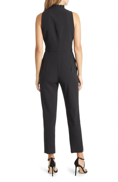 Black Halo Brittan High-collar Sleeveless Jumpsuit In Black