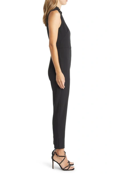 Black Halo Brittan High-collar Sleeveless Jumpsuit In Black