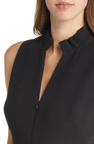Black Halo Brittan High-collar Sleeveless Jumpsuit In Black
