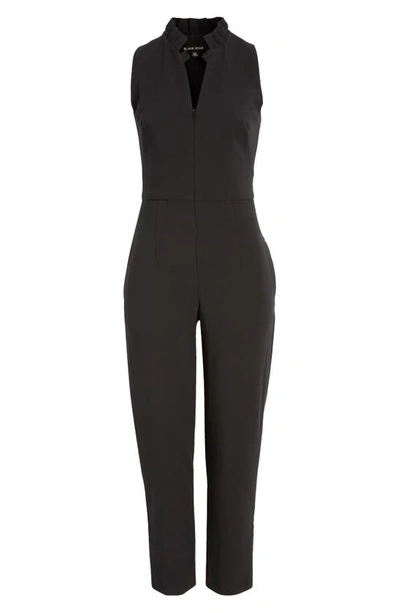 Black Halo Brittan High-collar Sleeveless Jumpsuit In Black