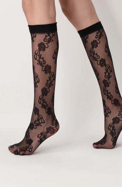 Shop Oroblu Lovely Knee High Stockings In Black