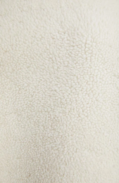 Shop Chloé Genuine Shearling Moto Jacket In Confident White