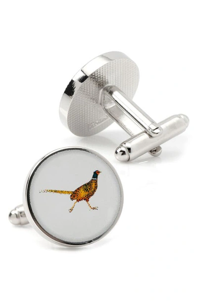 Cufflinks, Inc Pheasant Bird Cuff Links In White