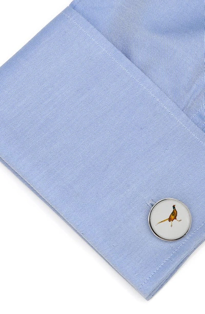 Cufflinks, Inc Pheasant Bird Cuff Links In White