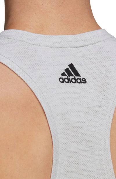 Shop Adidas Originals Yoga Performance Organic Cotton Blend Training Tank In Grey/ White