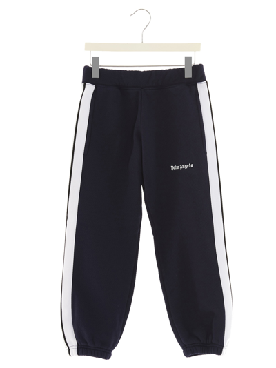 Shop Palm Angels Logo Joggers In Blue