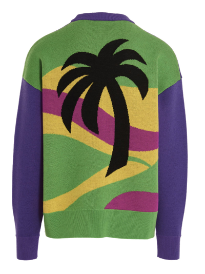 Shop Palm Angels Palm Sweater In Multicolor