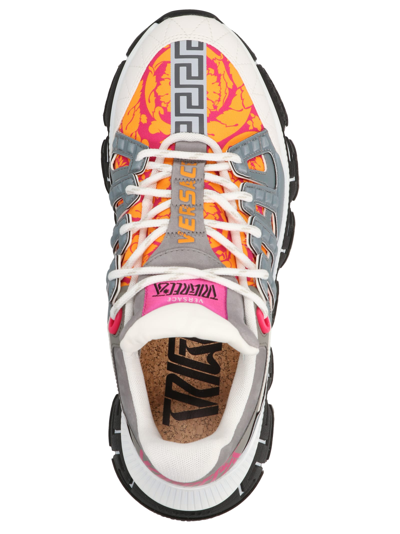 Shop Versace Trigreca Sneakers In Multicolor