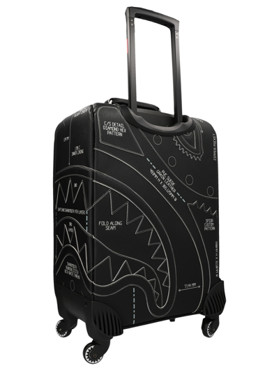Shop Sprayground Reverse Technical Cut And Sew Suitcase In Black