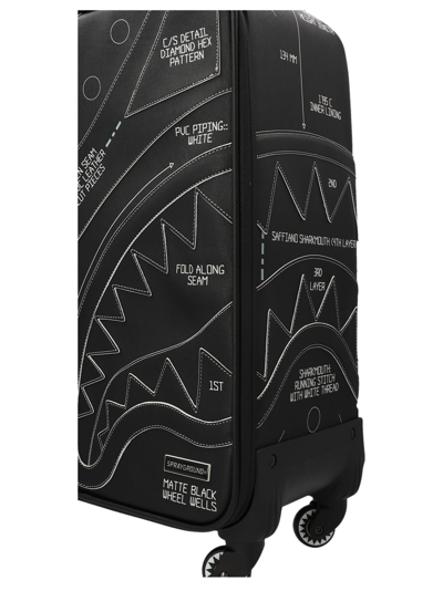 Shop Sprayground Reverse Technical Cut And Sew Suitcase In Black