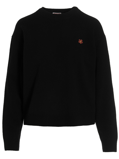 Shop Kenzo Logo Sweater In Black