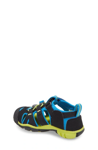 Keen Seacamp Ii Cnx Water Friendly Sandal In Black/ Brilliant Blue