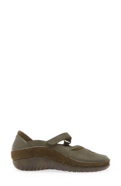 Naot 'matai' Mary Jane In Soft Green Leather