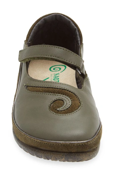 Naot 'matai' Mary Jane In Soft Green Leather
