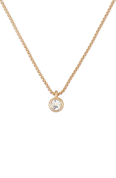 Shop Ted Baker Sininaa Crystal Pendant Necklace In Gold Tone Clear Crystal