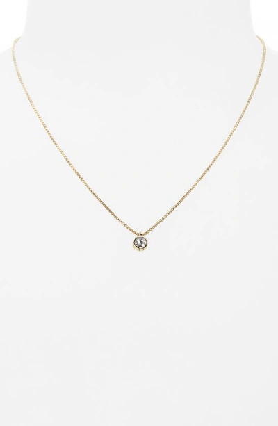 Shop Ted Baker Sininaa Crystal Pendant Necklace In Gold Tone Clear Crystal