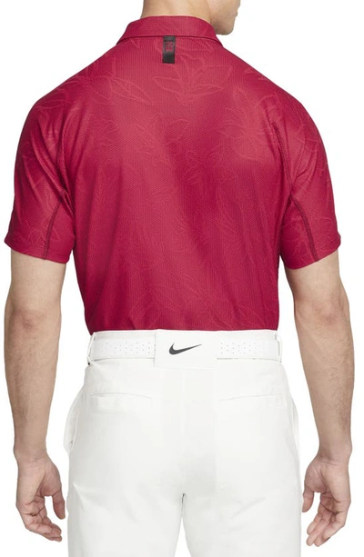 Shop Nike Dri-fit Adv Tiger Woods Golf Polo In Team Red/ Gym Red/ Black