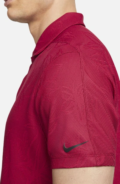 Shop Nike Dri-fit Adv Tiger Woods Golf Polo In Team Red/ Gym Red/ Black