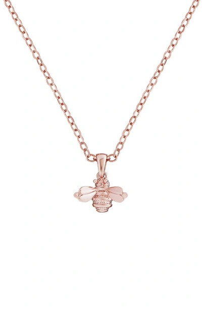 Shop Ted Baker Bellema Bumblebee Pendant Necklace In Brushed Rose Gold Tone