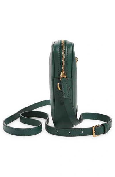 Shop Versace Biggie Medusa Coin Phone Crossbody Bag In Dark Forest Green  Gold