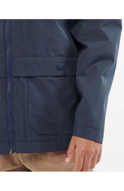 Shop Barbour Kids' Begral Showerproof Waterproof Jacket In Navy