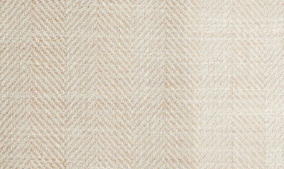 Shop Agnona Herringbone Double Breasted Wool & Silk Blazer In 212-albino