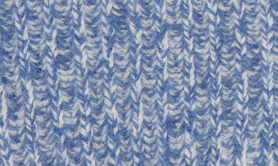 Shop Ganni Structured Rib Wool Blend Beanie In Nautical Blue