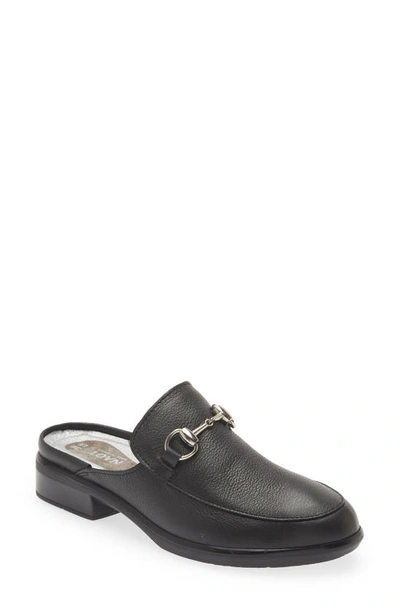 Naot Halny Mule In Soft Black Leather