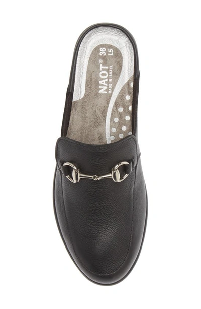 Naot Halny Mule In Soft Black Leather
