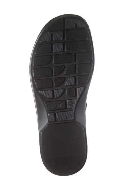 Naot Catania Mary Jane Flat In Soft Black Leather