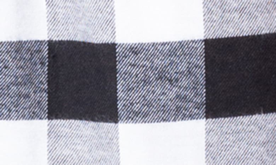 Sleephero Flannel Pajama Set In White And Black Buffalo Check