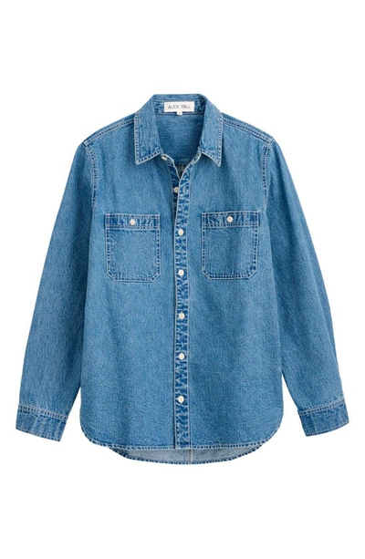 Shop Alex Mill Westin Denim Shirt Jacket In Medium Wash