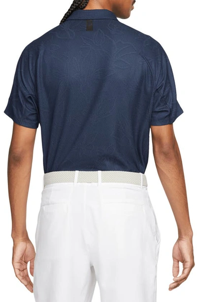 Shop Nike Dri-fit Adv Tiger Woods Golf Polo In Obsidian/ Thunder Blue/ White