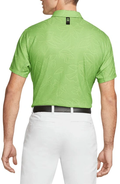 Shop Nike Dri-fit Adv Tiger Woods Golf Polo In Vivid Green/ Black